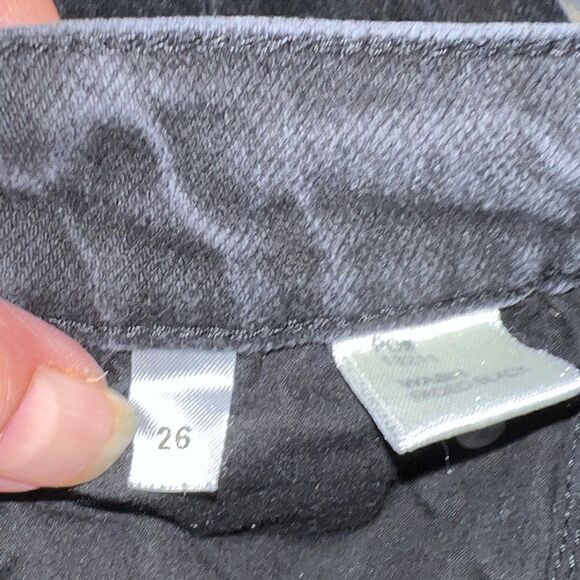 Reformation Liza High Waist Straight Leg Crop Jeans Faded Black Wash Sz 26 - Picture 8 of 10